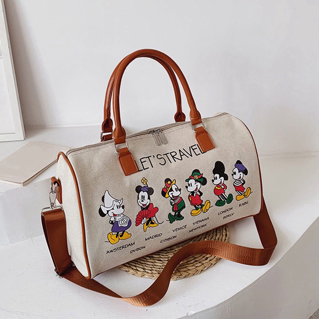 Có thể bán buôn Nữ công suất lớn Túi du lịch Mô hình hoạt Đơn giản Phụ nữ đẹp Hành lý hành Ilikebag Hàng giao ngay