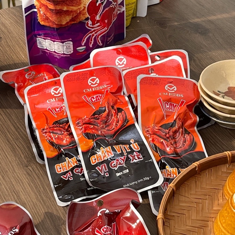 Combo 10 Tặng 2 Chân vịt ủ vị Cm Foods cay xè Siêu cay siêu ngon