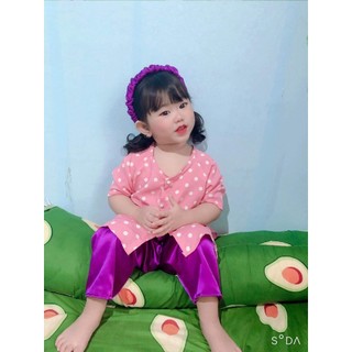 BỘ BÀ BA LỤA HOA CHO BÉ