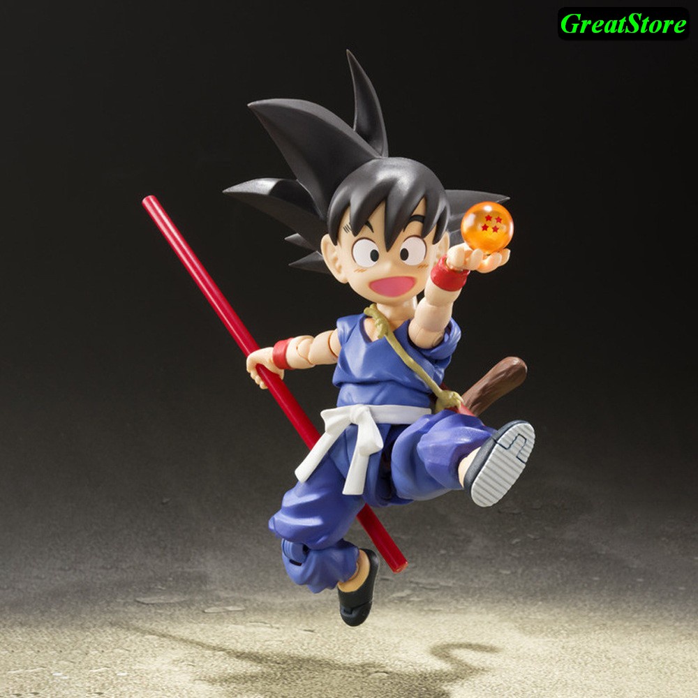Mô hình Dragonball Son Goku Kid áo xanh FIGMA Action Figure cử động được 13 cm