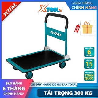 Xe đẩy hàng TOTAL THTHP13002 Xe đẩy hàng gấp gọn Khả năng tải 300kg Bánh xe PU kích thước 5 inch Kích thước mặt sàn 907X