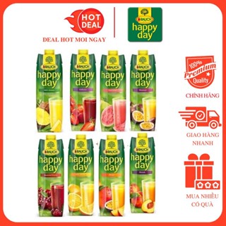 Nước Ép Trái Cây Cam/Dâu Tây/Đào/Ổi Đào/Táo Nguyên Chất 100% Rauch Happy Day Hộp 1L - Nướp Ép Nhập Khẩu