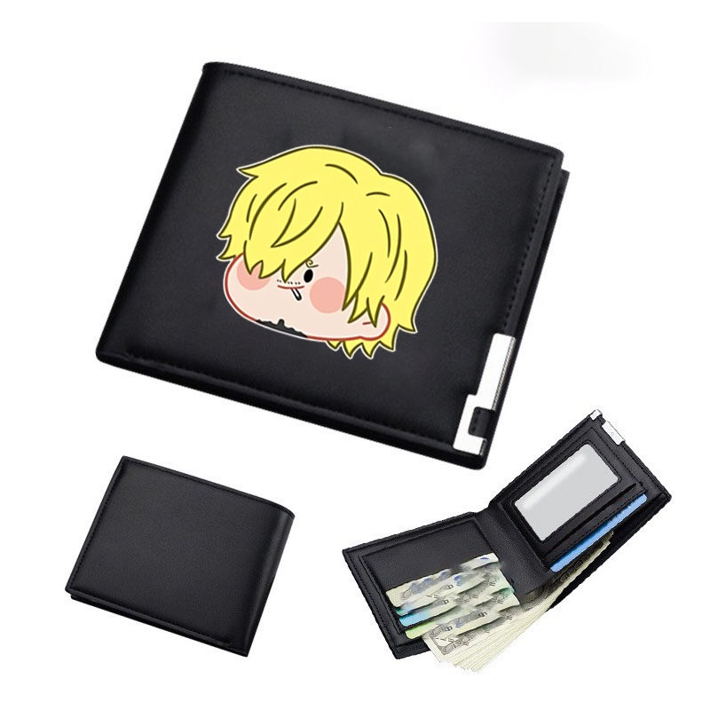 Ví da cầm tay nam nữ in hình ONE PIECE Đảo Hải Tặc ver MẶT CUTE tiện lợi anime chibi