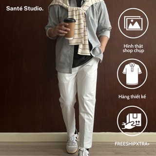 Quần vải nam - vải kaki ống côn ôm nhẹ - BASIC PANTS by SANTÉ STUDIO