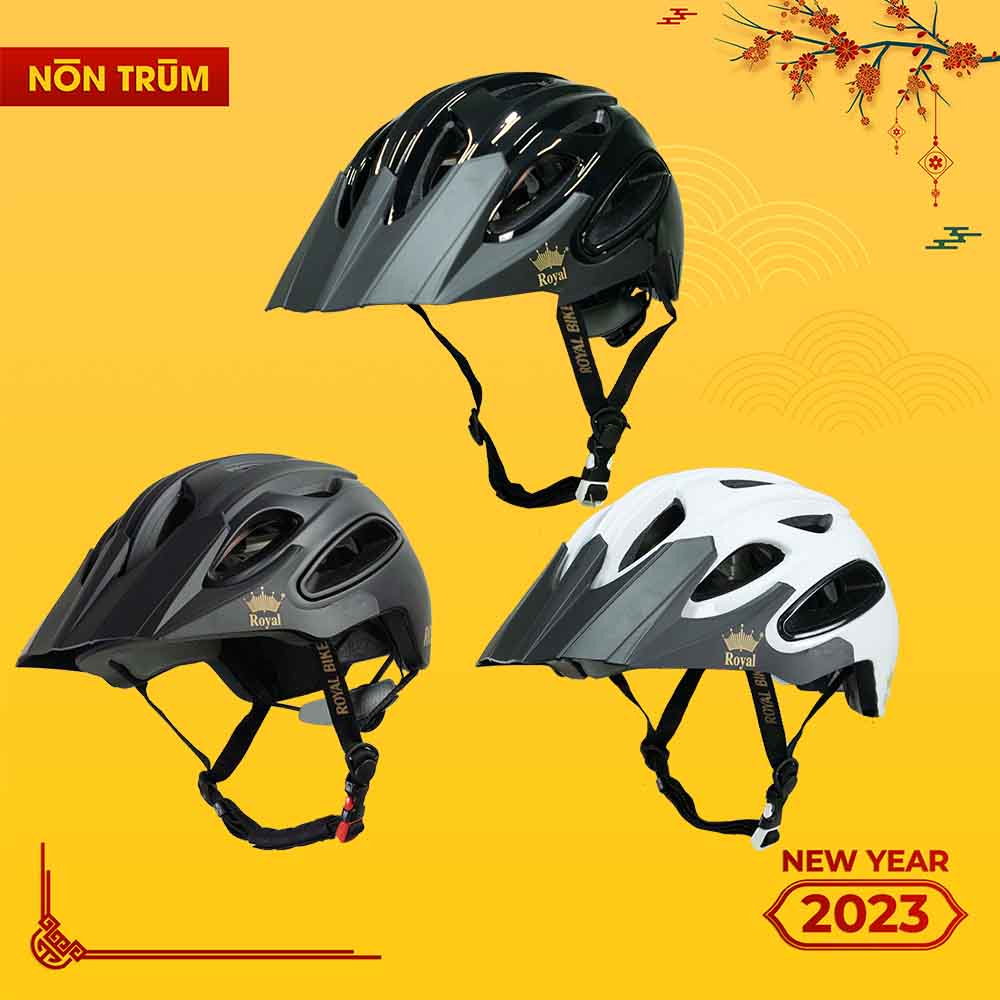 Nón xe đạp Royal MD15 gọn nhẹ, mẫu mới hiện đại, có nút tăng chỉnh vòng đầu được phân phối tại hệ thống Nón Trùm