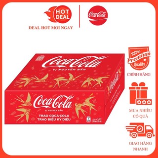 Lốc 24 lon nước ngọt coca cola sleek vị nguyên bản 235ml/lon chính hãng