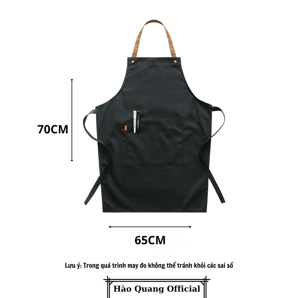 Tạp Dề cao cấp HÀO QUANG cho nhân viên pha chế , nhân viên phục vụ ,đầu bếp dáng dài màu nâu cafe