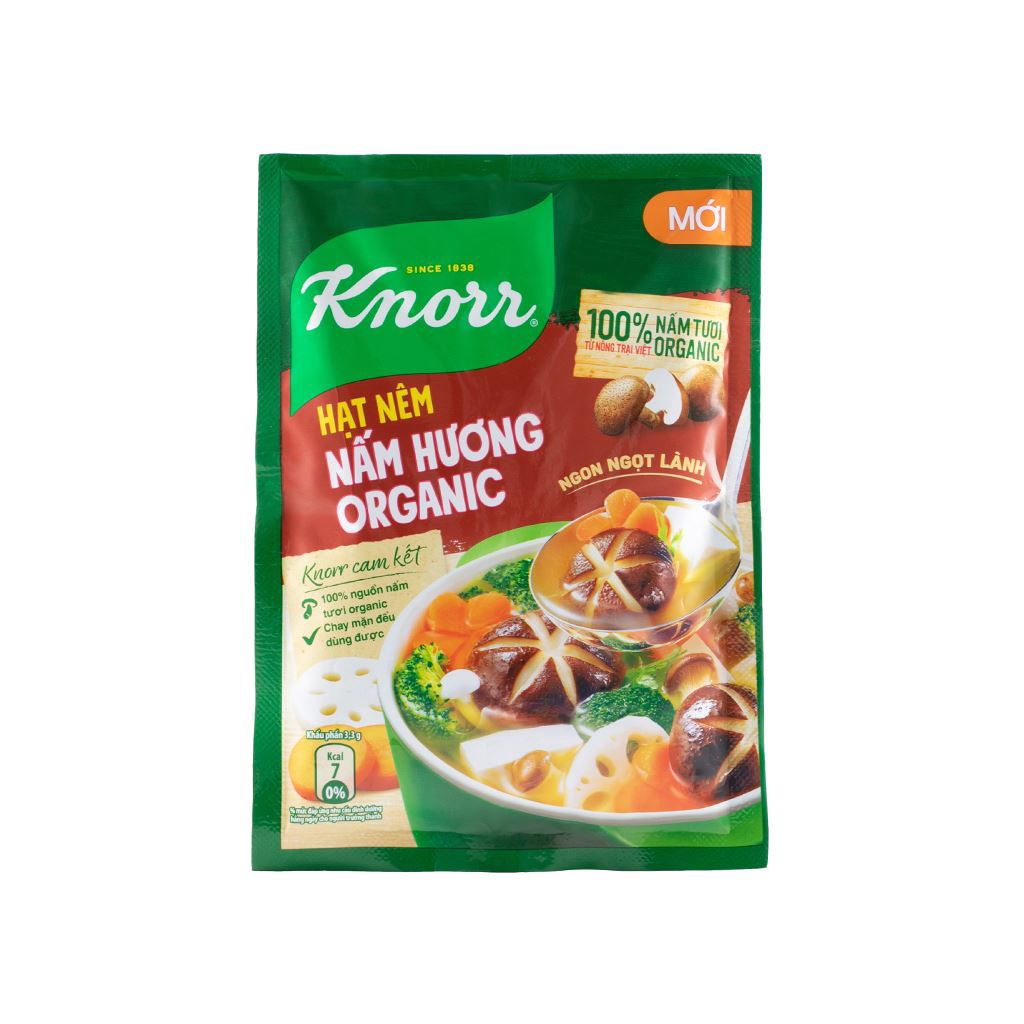 Hạt nêm chay nấm hương Knorr Organic gói 380g