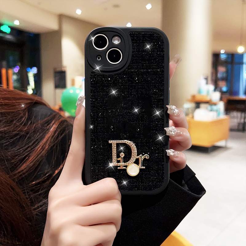 Ốp Điện Thoại Họa Tiết Kim Cương Sang Trọng Cho IPhone 14 13 12 11 Pro Max X XR XS Max 6 6S 7 8 Plus