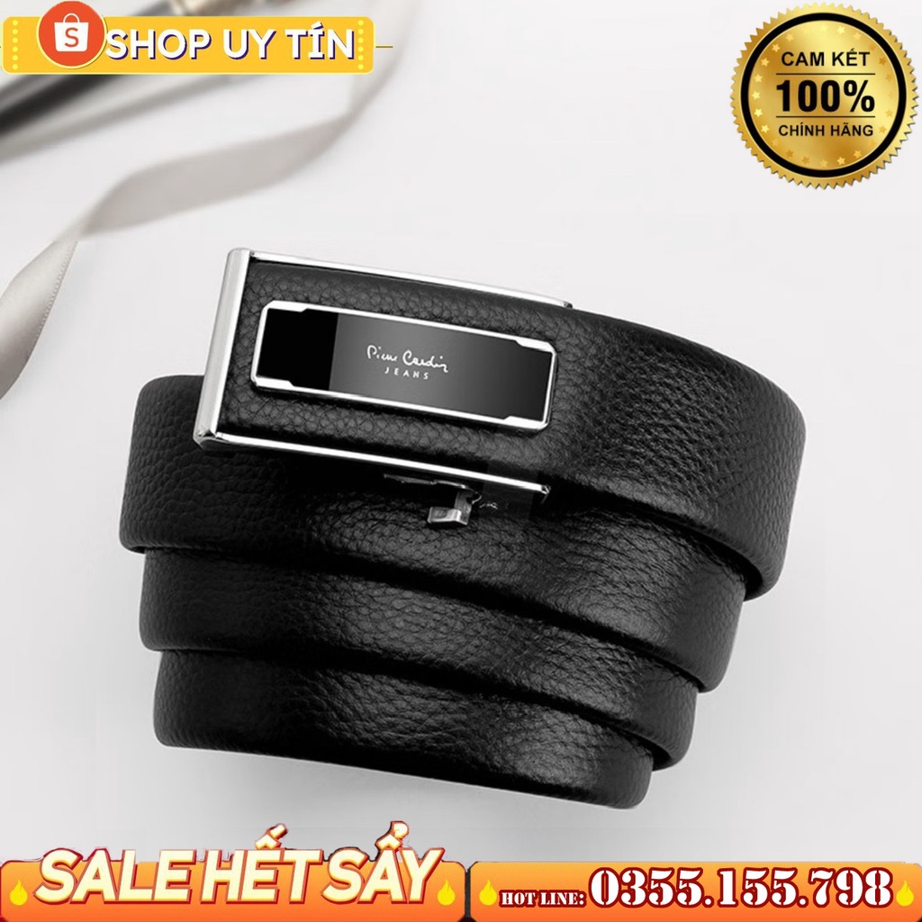 thắt lưng Pierre Cardin gài trong, dây da bò cao cấp.