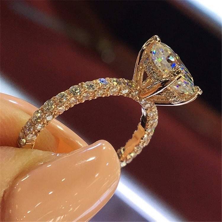 Nhẫn thời trang nữ titan đính cườm , không gỉ N28
