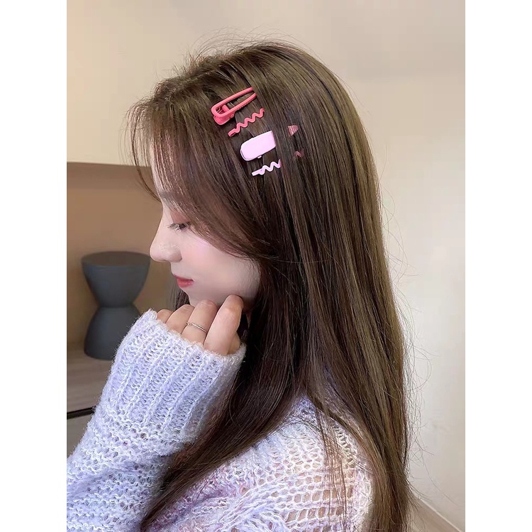 Set Kẹp Tóc Bốn Mảnh Màu Kẹo Ngọt Phong Cách Nhật Bản Dễ Thương Cho Nữ