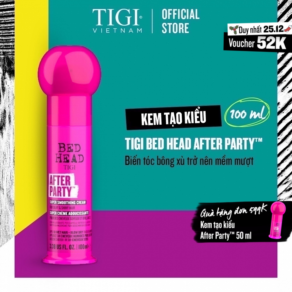 Kem tạo kiểu siêu mượt tạo độ bóng cho tóc TIGI Bed Head After Party™ 100ml