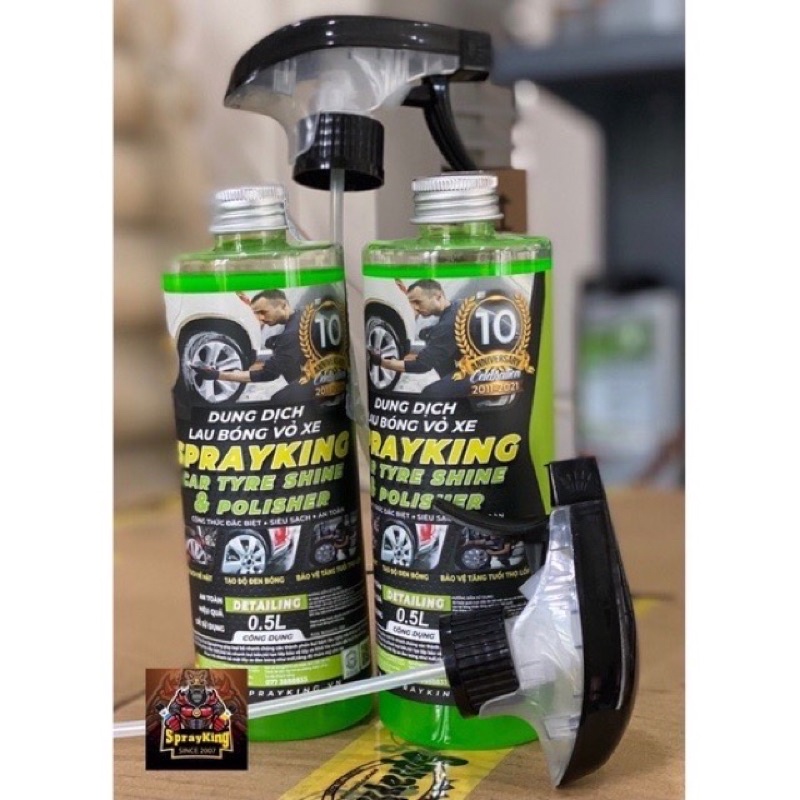 (Giá rẻ) Chai xịt lau bóng lốp xe SPRAYKING 500ml