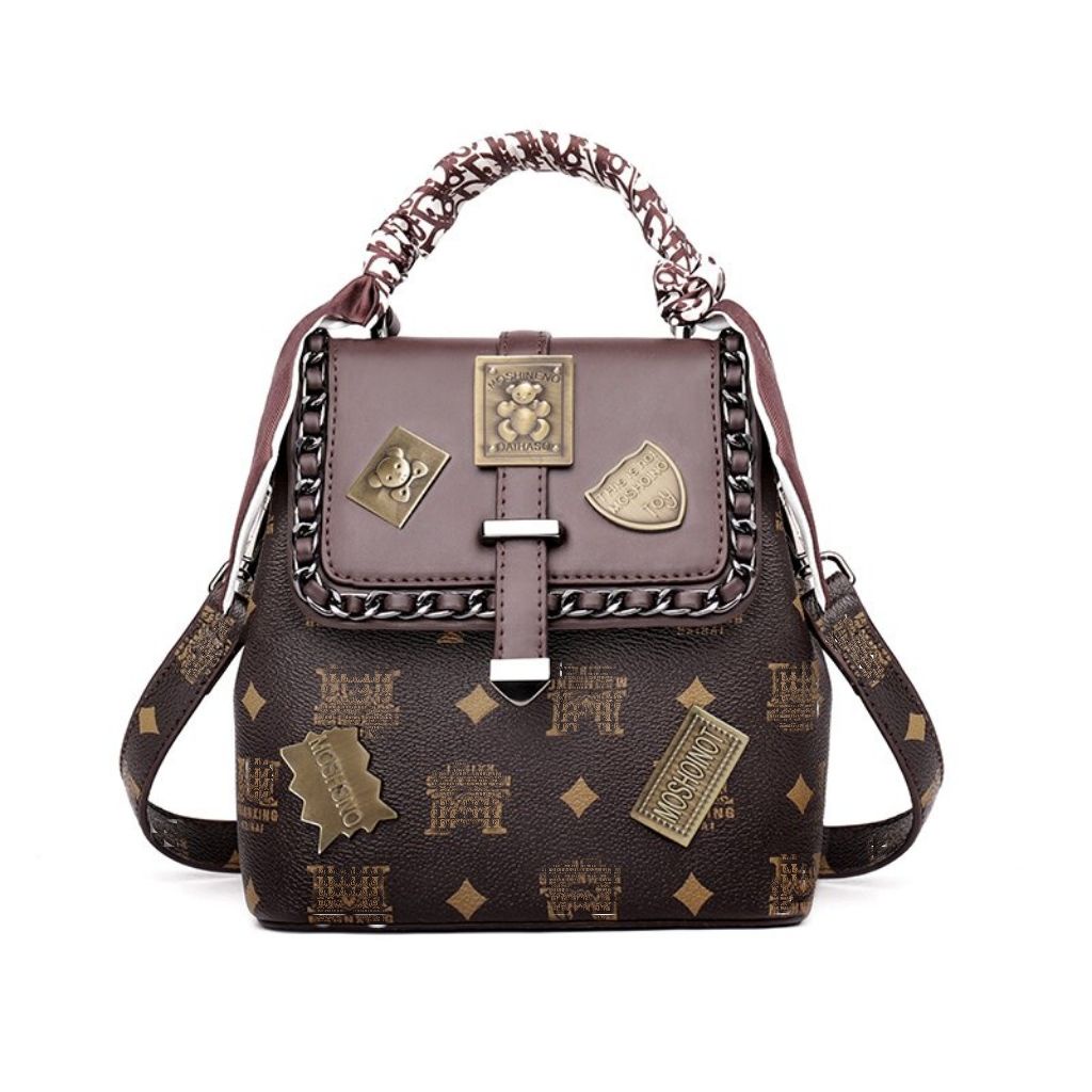 Hot backpack hot backpack women's bag new casual shoulder messenger bag large capacity badge small backpack dual-purpose bag