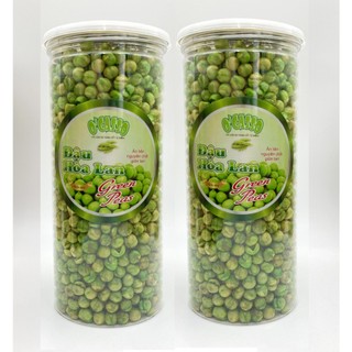 1kg Đậu Hà Lan (đậu hòa lan) Sấy Giòn Vị Muối OCasso Hộp nắp Thiếc (500g/hộp)