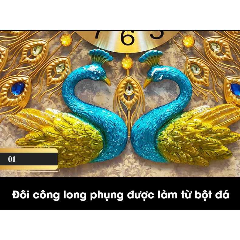 Đồng hồ treo tường trang trí công phượng MOD Decor, Lianzhang mã 618.