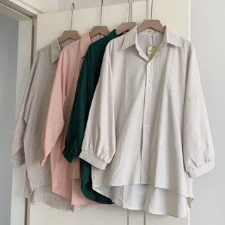 Áo sơ mi nữ LOLLIESTUDIO TKA278 dáng rộng oversize