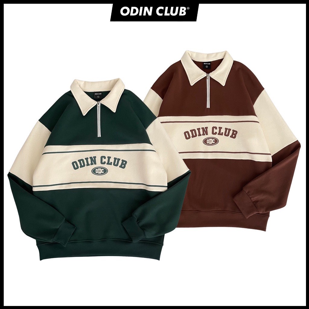 Áo sweater Polo , Áo Nỉ Cổ Bẻ Local Brand ODIN CLUB Mẫu Unisex Nam Nữ