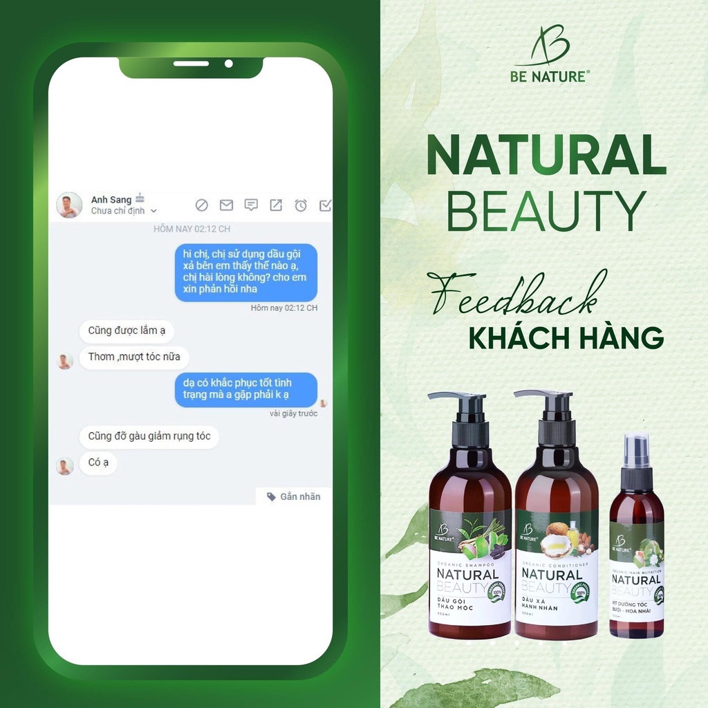 Bộ dầu xả Natural Beauty Be Nature 300mlx300ml