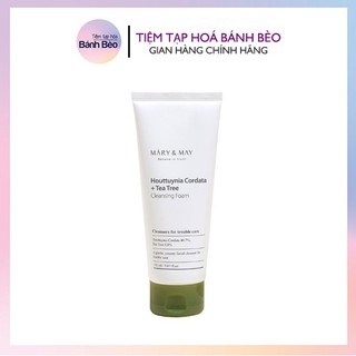 Sữa rửa mặt tràm trà diếp cá cho da mụn Mary & May Houttuynia Cordata + Tea Tree Cleansing Foam 150ml