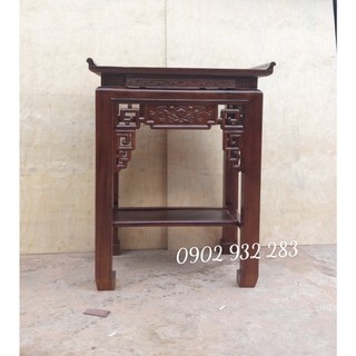 Bàn thờ 1 tầng - án gian thờ màu óc chó Chất liệu gỗ tràm
