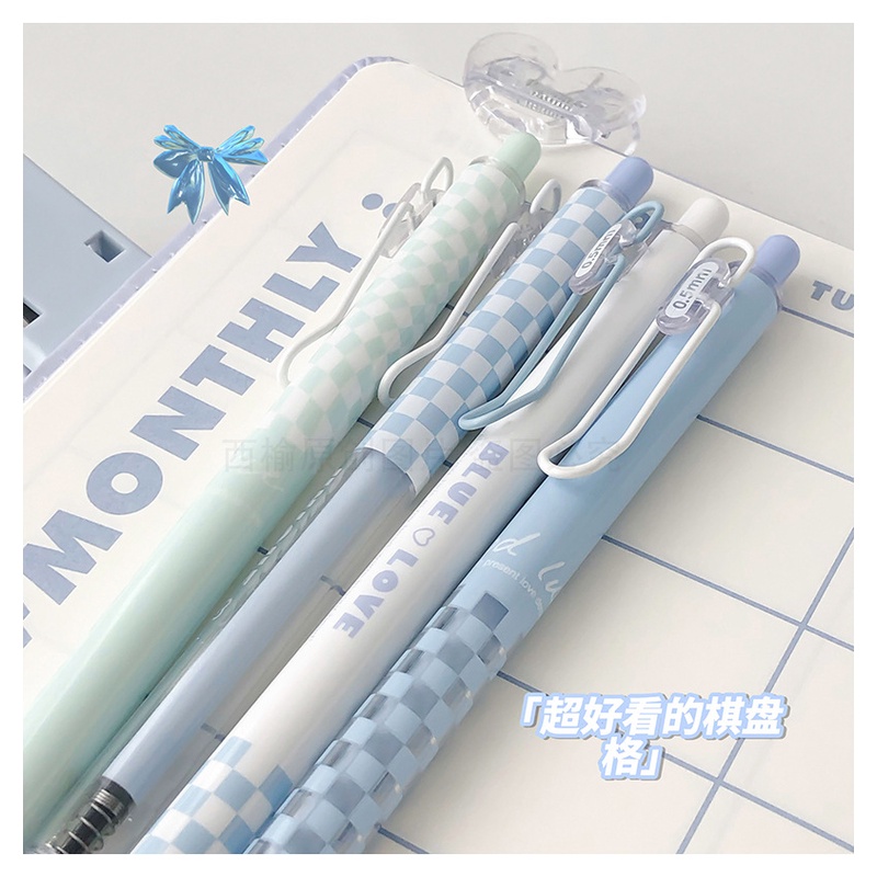 Bút gel MURA-8143 Blue Love mực đen ngòi 0.5mm