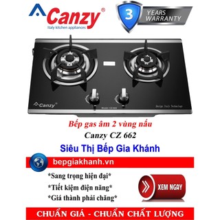 [HCM]Bếp gas âm 2 vùng nấu Canzy CZ 662