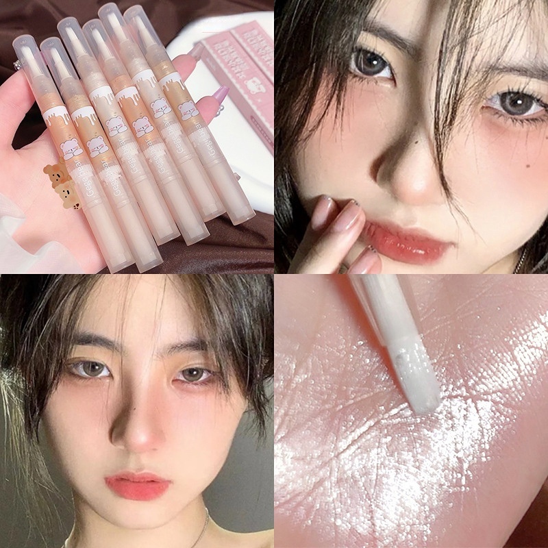 1 Cây Bút Kẻ Mắt Kiêm Phấn Bắt Sáng Lấp Lánh Chống Thấm Nước Làm Sáng Da