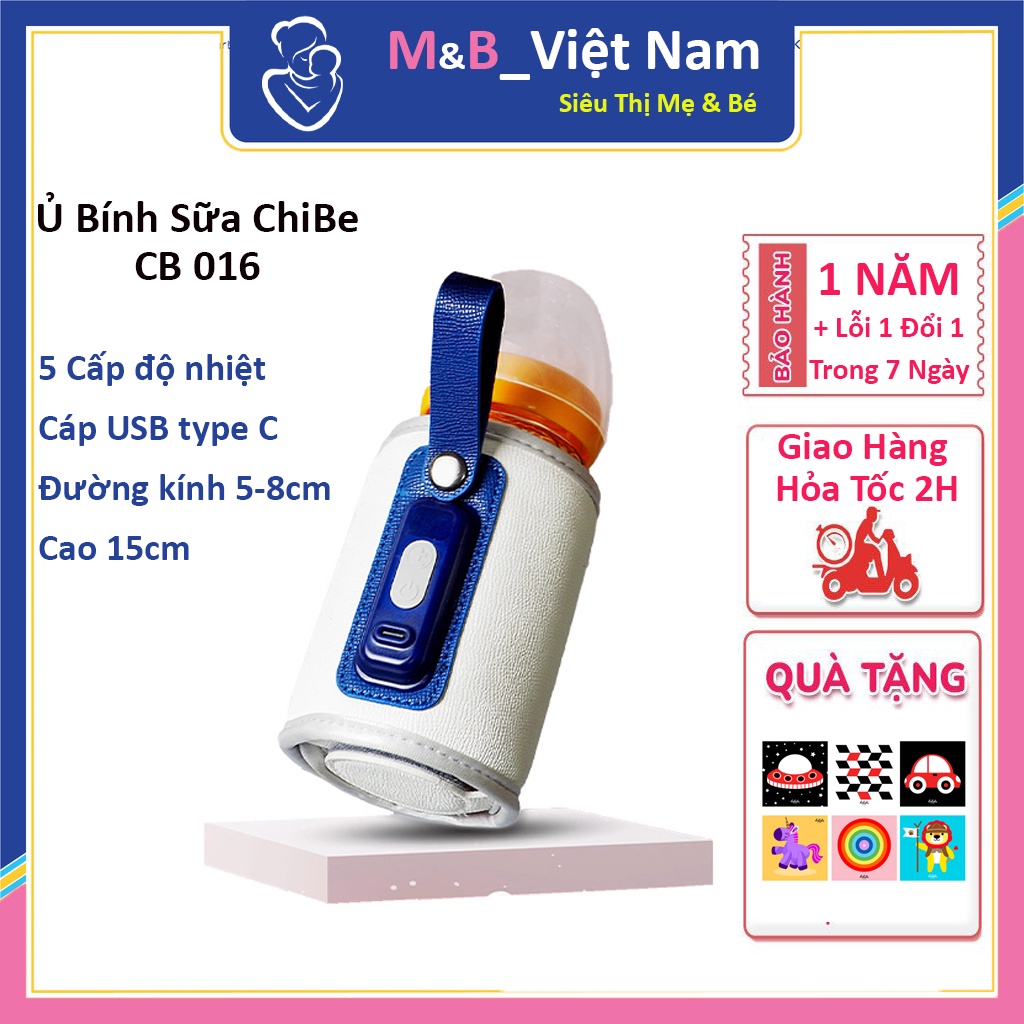 Bình hâm sữa, ủ bình sữa cho bé sơ sinh di động CHIBÉ CB016 cho bé, chính hãng - bảo hành 12 tháng