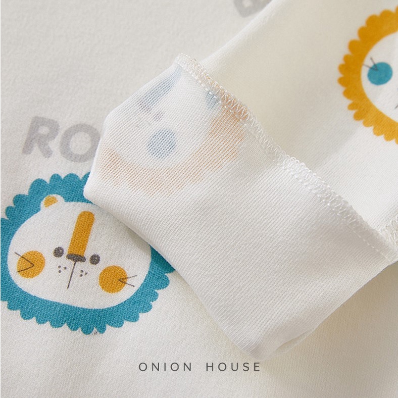 Áo sơ sinh họa tiết cotton tự nhiên bé trai bé gái - cáo