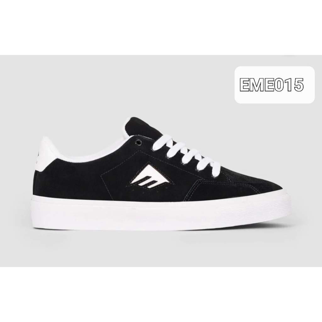 Giày xuất khẩu của Emerica da lộn đen, logo trắng cho nam, nữ