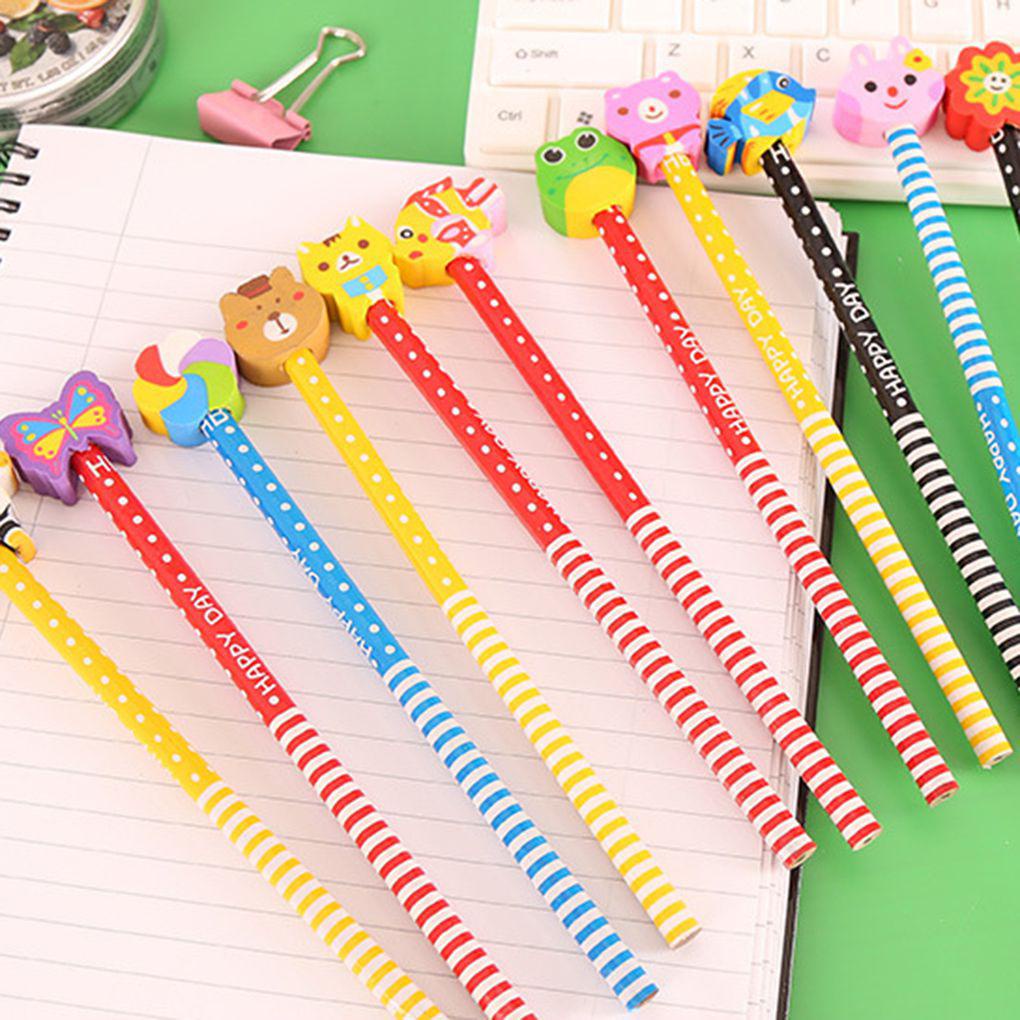 Set 10 Bút Chì Gỗ Họa Tiết Hoạt Hình Dễ Thương