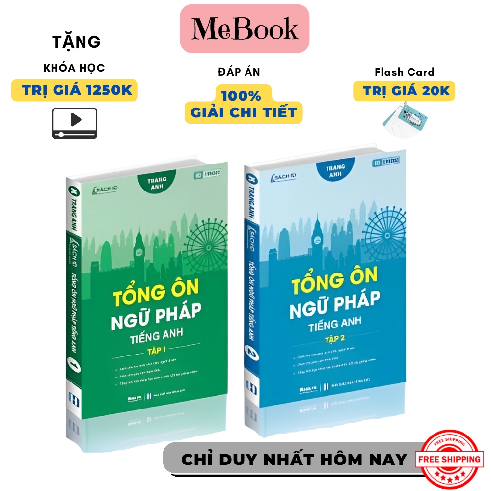 Sách Tổng ôn ngữ pháp Tiếng Anh - Bộ Sách 30 chuyên đề ngữ pháp tiếng Anh cô Trang Anh bản đặc biệt