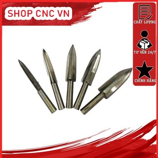 Mũi nhọn lũa gỗ điêu khắc, chạm trổ mài khắc 6mm lưỡi dài sử dụng máy mài khuôn cầm tay