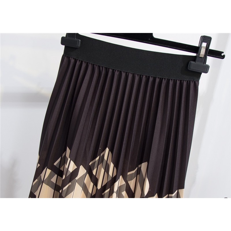 Chân váy xép ly kẻ ô lạ mắt VAY160