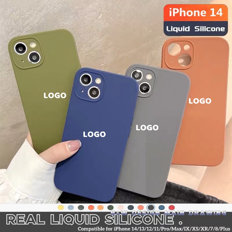 Ốp Điện Thoại Silicon Bảo Vệ Ống Kính Máy Ảnh Cho iPhone 14 iPhone14ProMax 13Pro iPhone 13 12 11 Pro Max