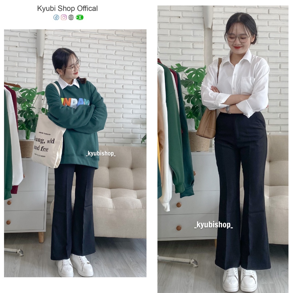 Áo Sơ Mi Trắng Đen Trơn Form Rộng Nam Nữ Unisex - Áo SOMI Ulzzang đi học sinh KYUBI HS022 | BigBuy360 - bigbuy360.vn