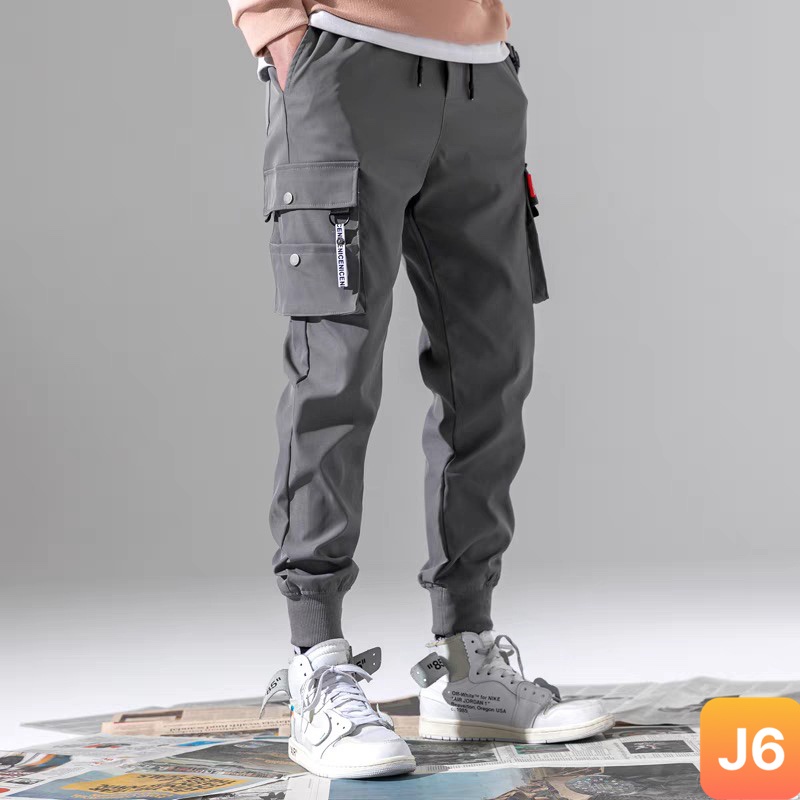 Quần jogger nam túi hộp bo chân màu đen không rách chất kaki cao cấp co dãn 4 chiều, quần baggy thể thao nam LAVADO26