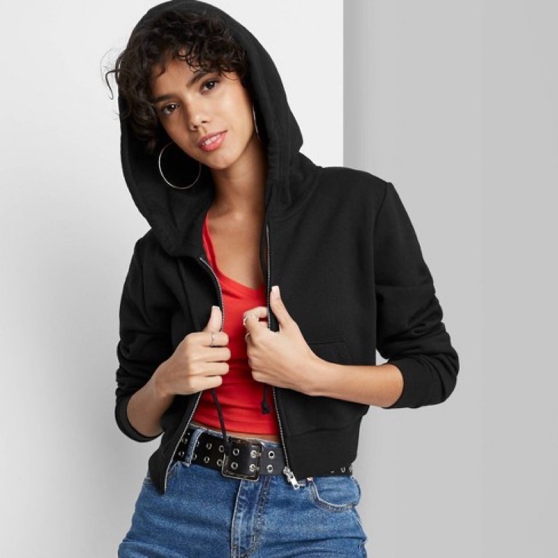 Áo khoác hoodie croptop xuất dư xịn