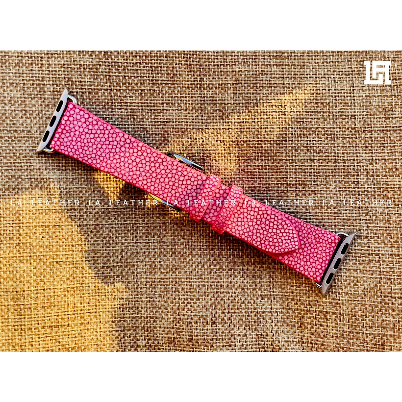 Dây đồng hồ cho Apple Watch da c.á đuối handmade