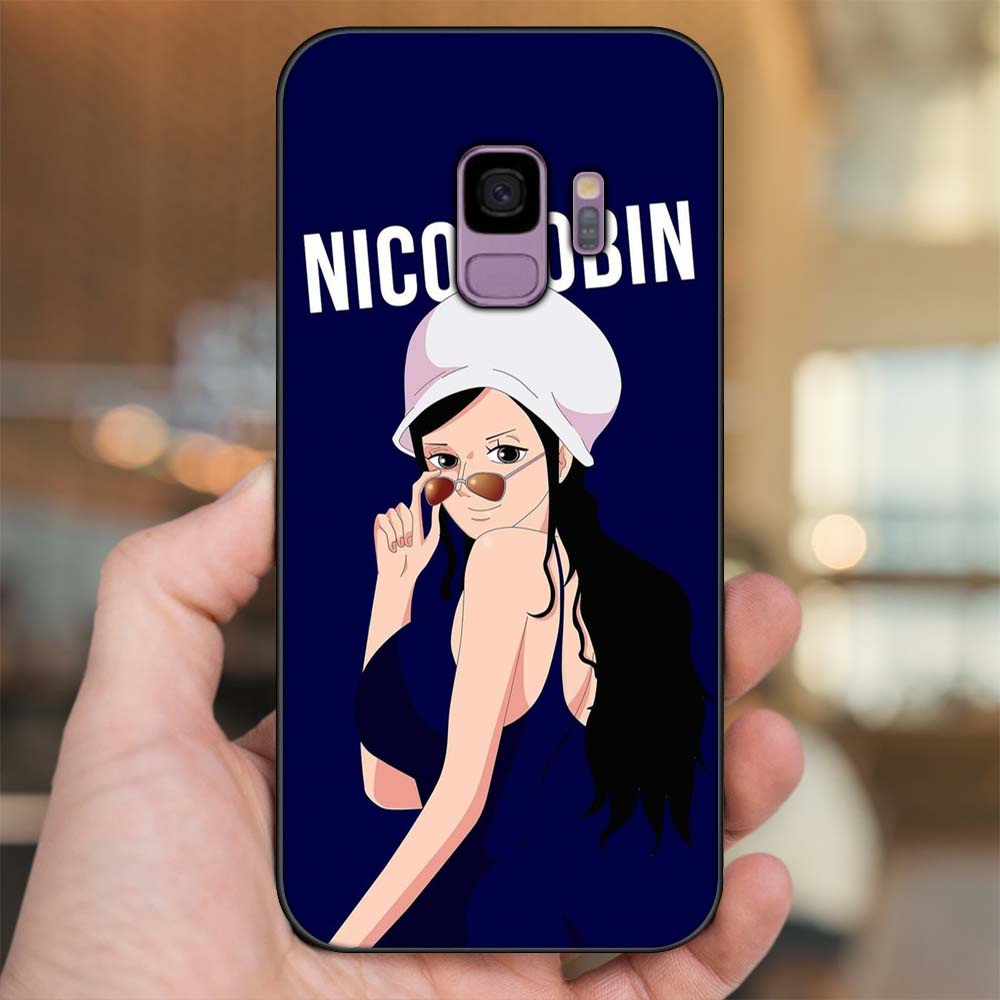 Ốp lưng Samsung S9 viền đen in hình Nico Robin One Piece Đảo Hải Tặc