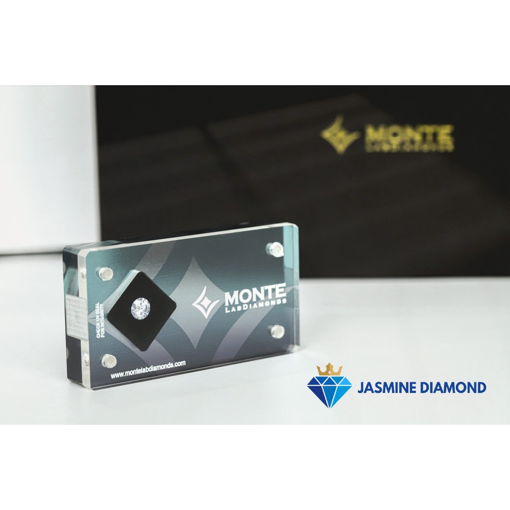 (Size 4-7.5 ly) Kim cương nhân tạo cao cấp Monte Moissanite của Bỉ
