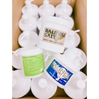 Bộ sản phẩm dưỡng da Nhật Bản - Tẩy da chết Balinese Salt, Kem ủ trắng body Balinese Yoghurt Pack, Nâng tone White Cream