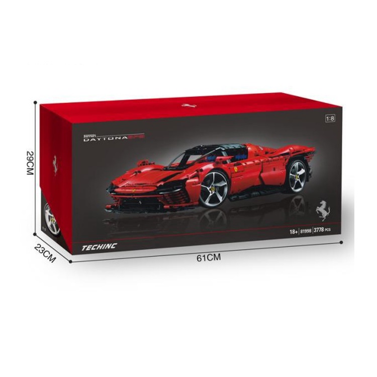 Nonlego Technic Siêu Xe Ferrari Daytona SP3 42143 Tỷ Lệ 1:8 Đồ Chơi Lắp Ráp 3778 Pcs Sieuthidochoitritue