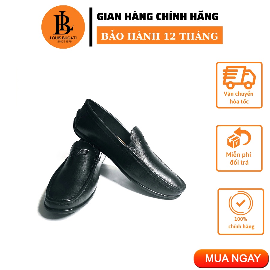 Giày Lười Nam Công Sở Da Bò Cao Cấp LOUIS BUGATI LS02