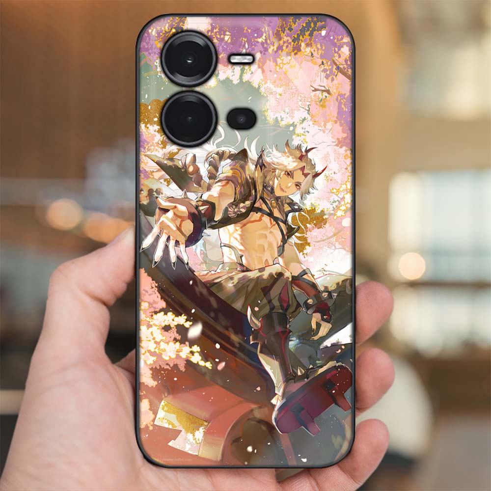 Ốp lưng Vivo V25 5G viền đen in hình Arataki Itto Genshin Impact