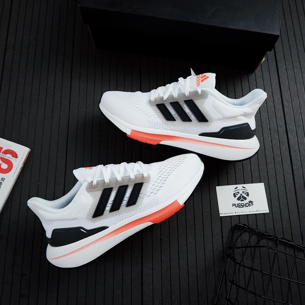 Giày thể thao nam nữ AD- EQ21 White Red chỉ có tại PUGSHOES STORE