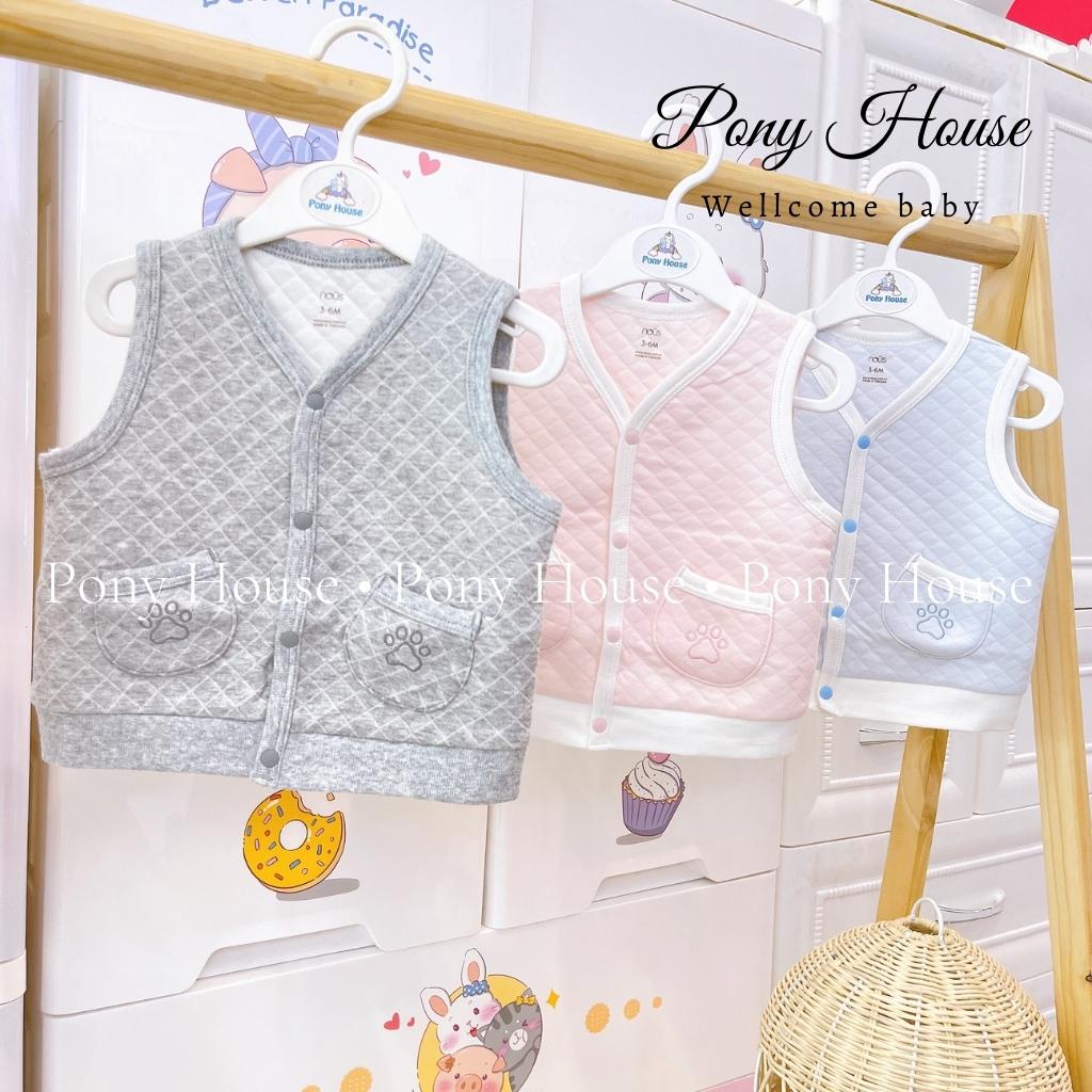 Áo Gile Nous Trần Bông Cài Thẳng Cho Bé Trai, Bé Gái Size Từ 3-6M Đến