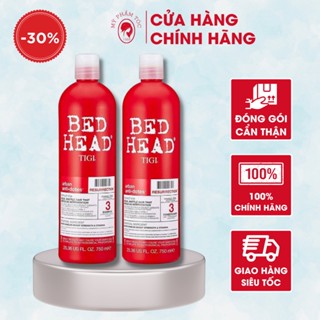 Cặp Dầu Gội, Xả - Dầu Gội TIGI Bed Head Màu Đỏ Siêu Mượt Tóc - Cặp Dầu Gội TIGI